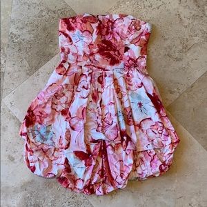 Strapless flower dress